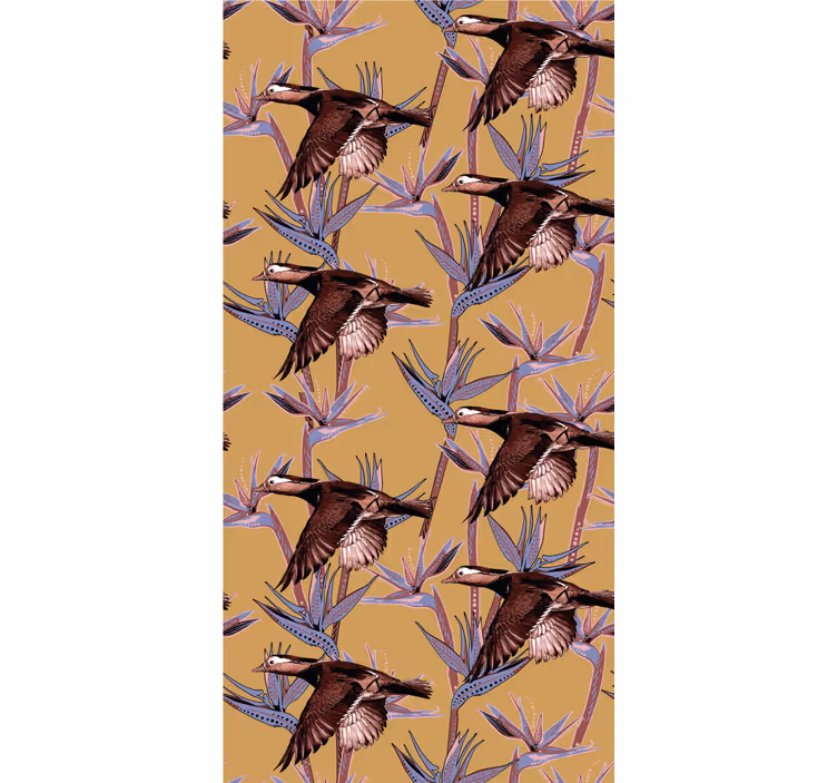 Rullegardin kontor med vintage design av innsjødyr - Tenstickers