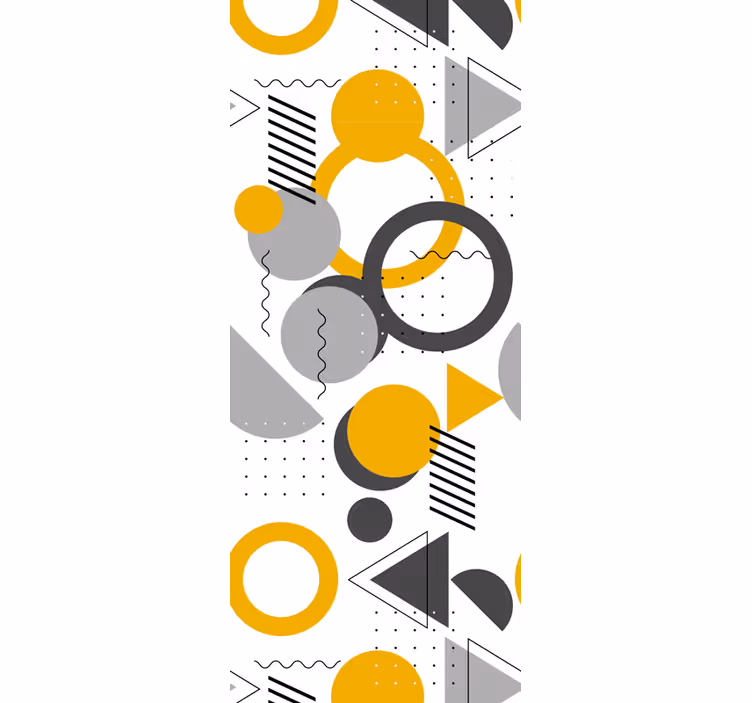 Rullegardin kontor med sømløst retro geometrisk mønster - Tenstickers