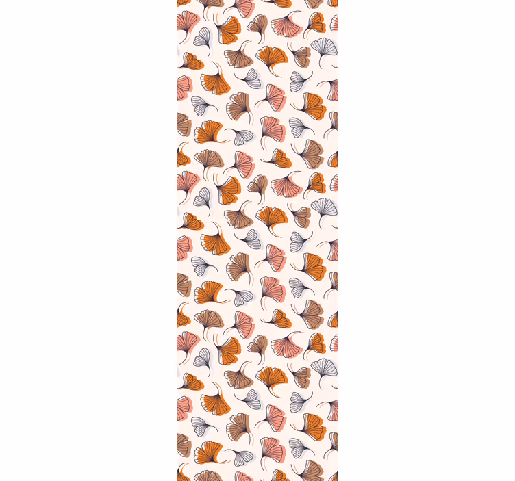 Rullegardin kontor ginkgo-blader håndtegnet - Tenstickers