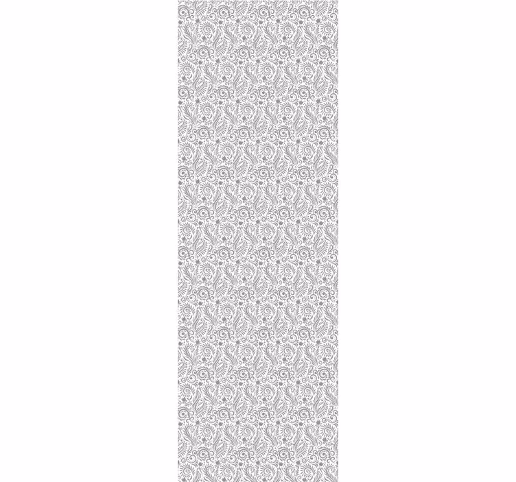 Rullegardin kontor med vintage prydblomster - Tenstickers