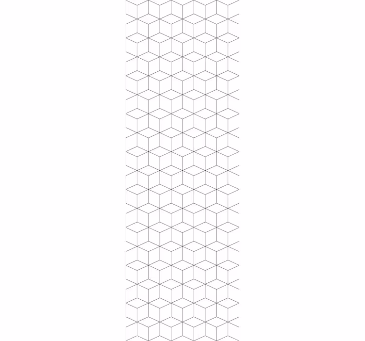 Rullegardin kontor med geometriske kubemønster - Tenstickers