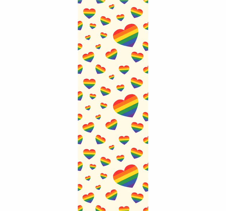 Rullegardin ungdom regnbuehjerter design - Tenstickers