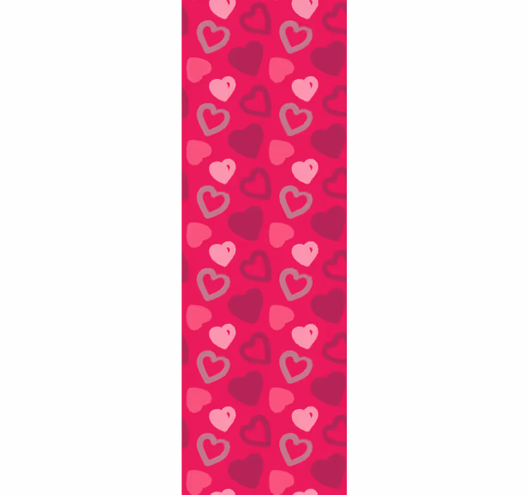 Rullegardin ungdom fuksia hjerter - Tenstickers
