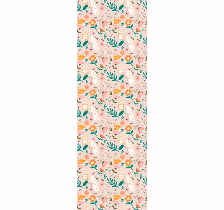 Rullegardin ungdom pastellblomster mønster - Tenstickers