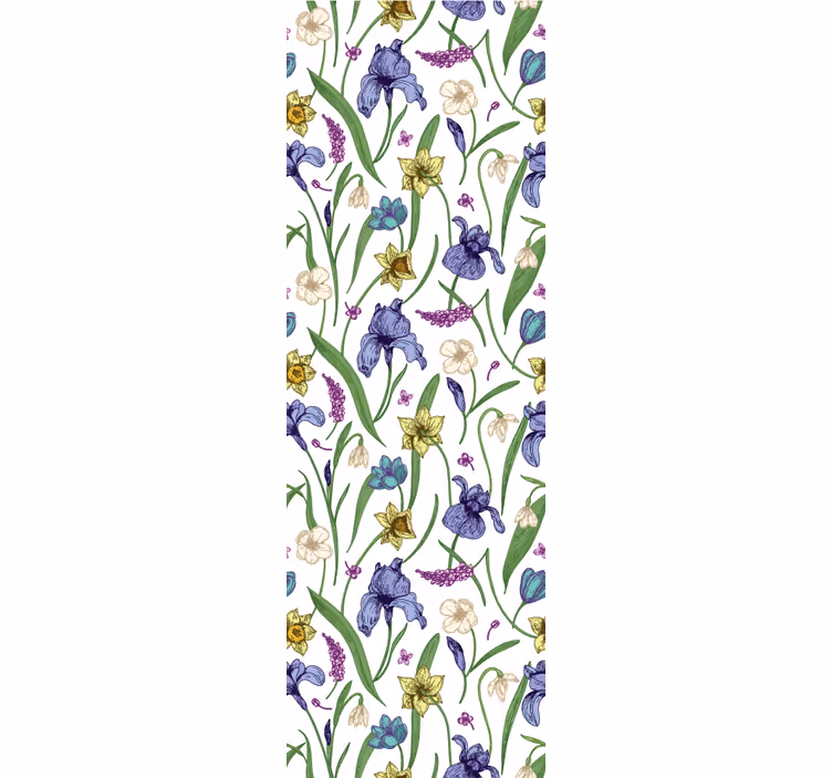 Rullegardin ungdom med blomsterdesign - Tenstickers