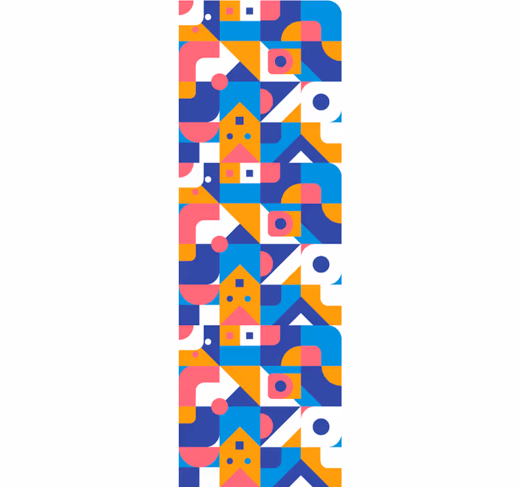 Rullegardin ungdom fargerik geometrisk mosaikk - Tenstickers