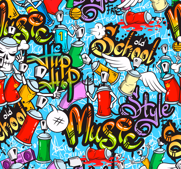 Rullegardin ungdom urban graffiti hip-hop kultur - Tenstickers
