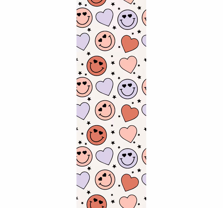Rullegardin ungdom kjærlighet og hjerter smilfjes - Tenstickers