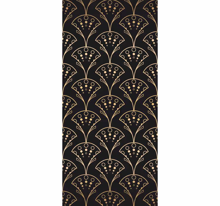Rullegardin moderne elegante gyldne former - Tenstickers