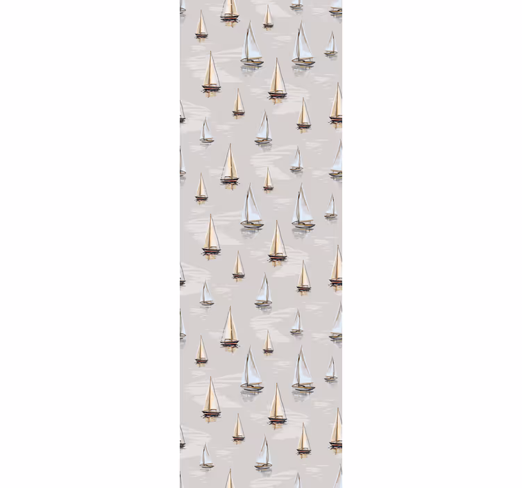 Rullegardin moderne med elegant seilbåt mønster - Tenstickers