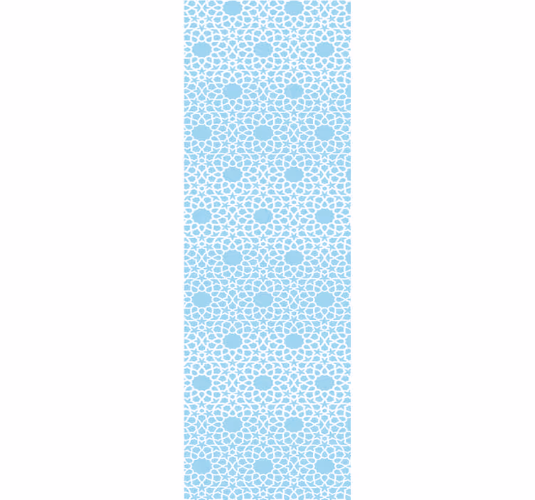 Rullegardin moderne hvit og blå geometrisk mønster - Tenstickers