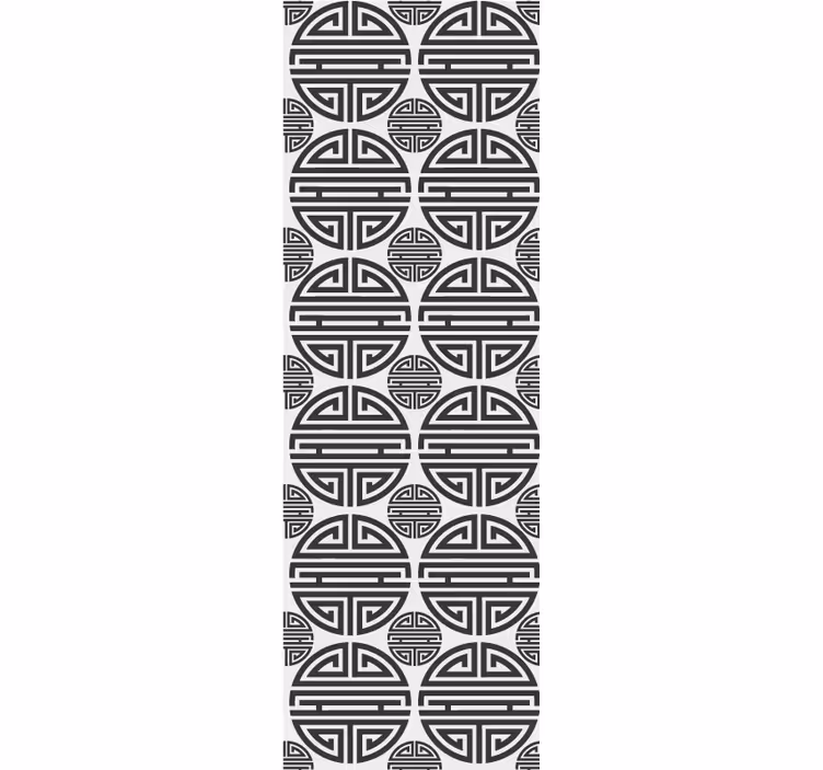 Rullegardin moderne med asiatisk geometrisk mønster - Tenstickers