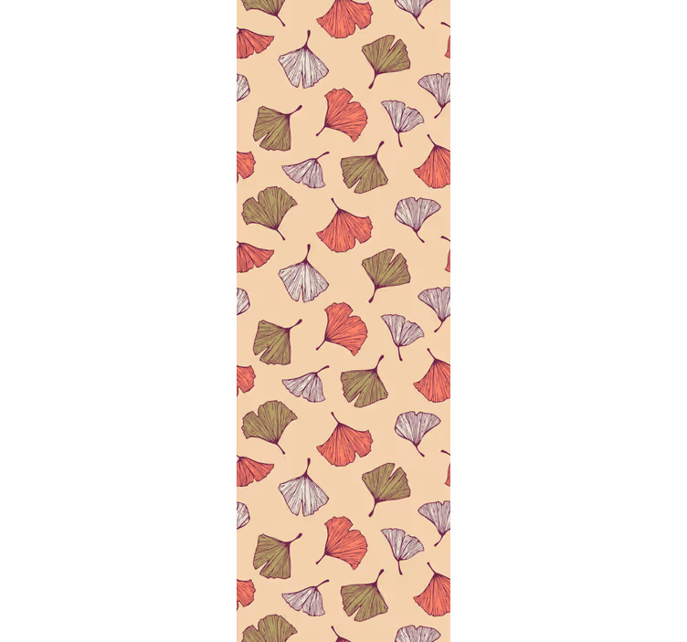 Rullegardin moderne fargerike ginkgoblader - Tenstickers