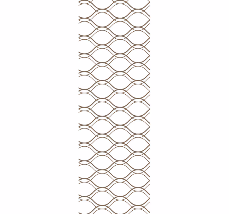 Rullegardin moderne brunt bølgete geometrisk mønster - Tenstickers