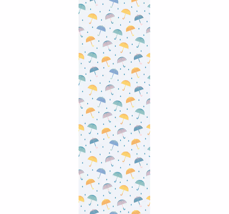 Rullegardin moderne fargerike paraplyer morsom bakgrunn - Tenstickers