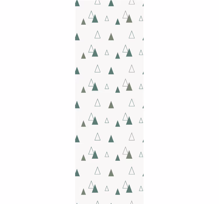 Rullegardin moderne naturfarger trekanter - Tenstickers