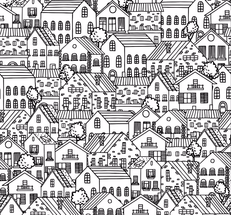 Rullegardin moderne bymotiver - Tenstickers