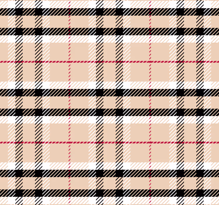 Rosa rullegardin med burberry-ruter - Tenstickers