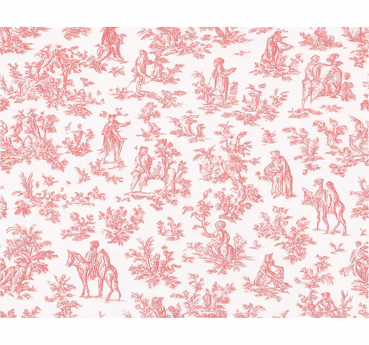 Rosa rullegardin i vintage landskapsdesign - Tenstickers