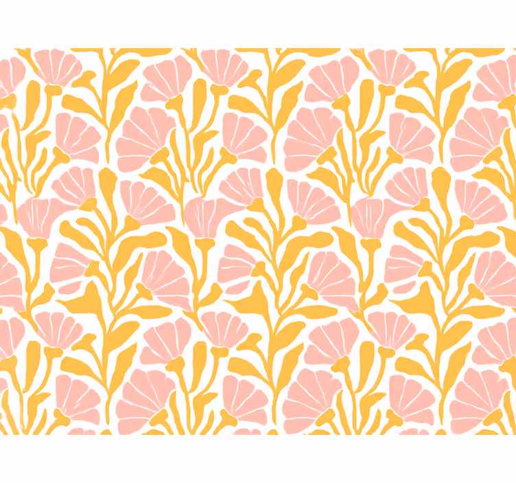 Rosa rullegardin moderne fargerik blomstermønster - Tenstickers