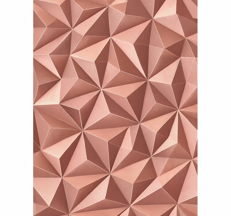 Rosa rullegardin i rosegull abstrakt geometrisk folie - Tenstickers