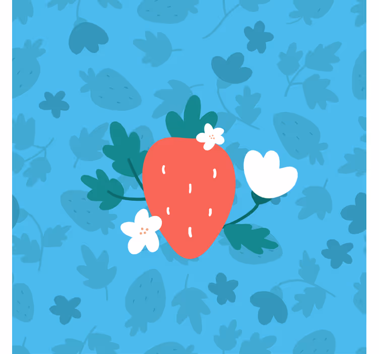 Fargerikt frukt- og blomstermønster rullegardin kjøkken - Tenstickers