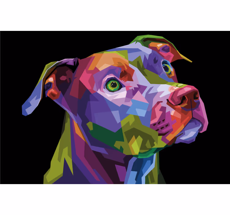 Rullegardin stue moderne pitbull flerfarget - Tenstickers