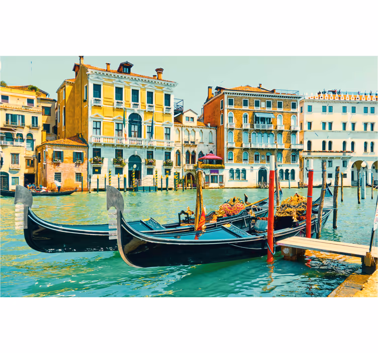 Rullegardin stue aquarella venecias kanaler - Tenstickers
