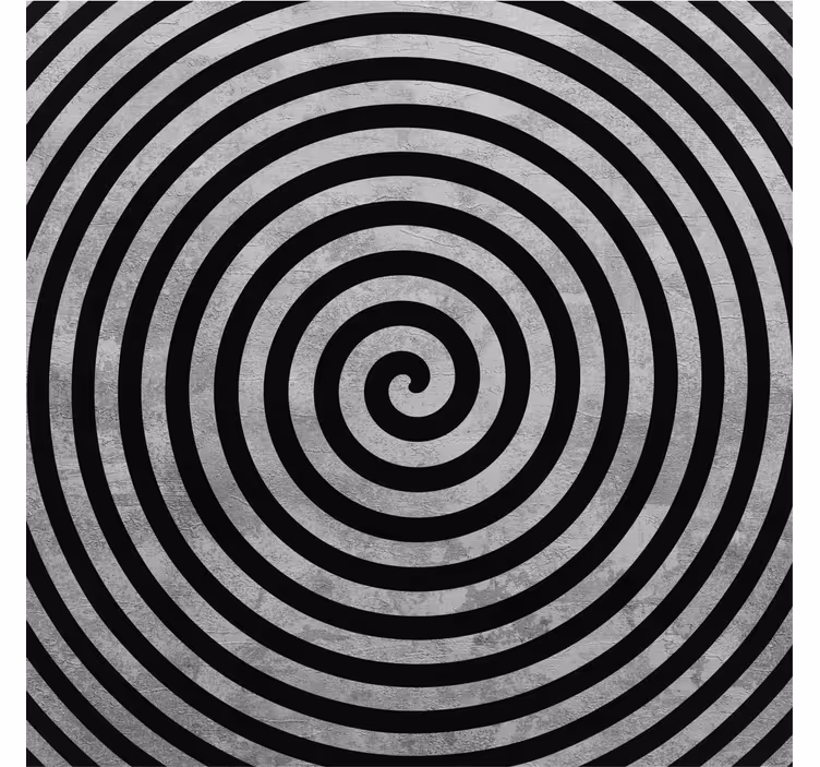 Rullegardin stue svart og hvit spiral - Tenstickers