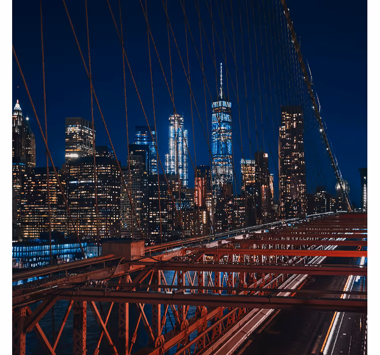 Rullegardin stue new york bylandskap - Tenstickers