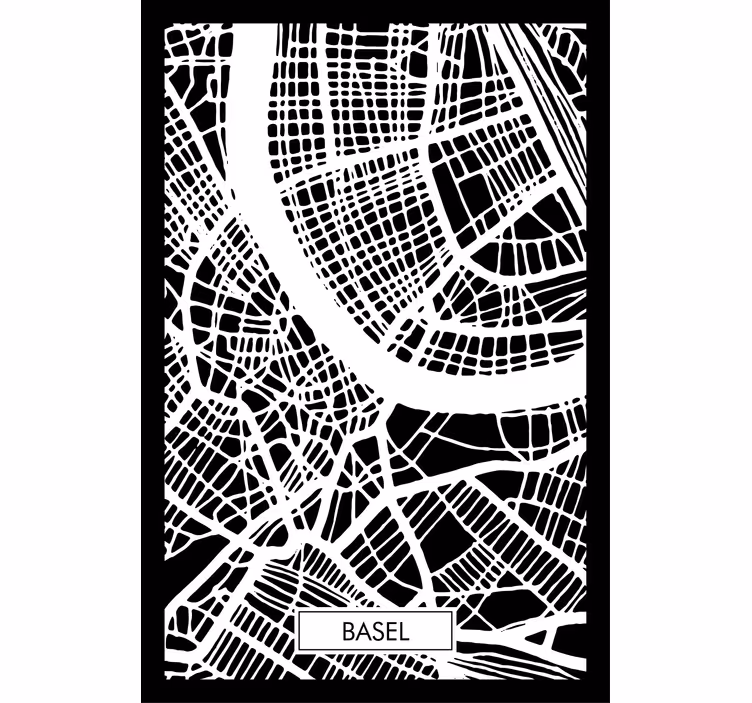 Rullegardin stue topografisk kart basel - Tenstickers
