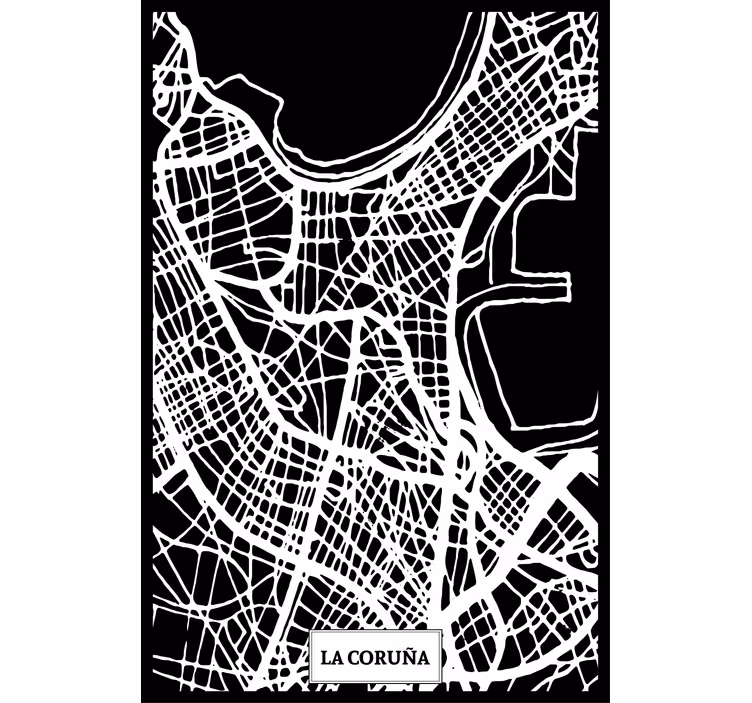 Rullegardin stue topografisk kart coruña - Tenstickers