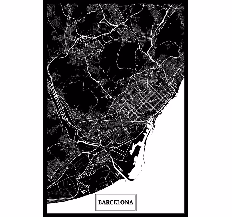 Rullegardin stue topografisk kart barcelona - Tenstickers