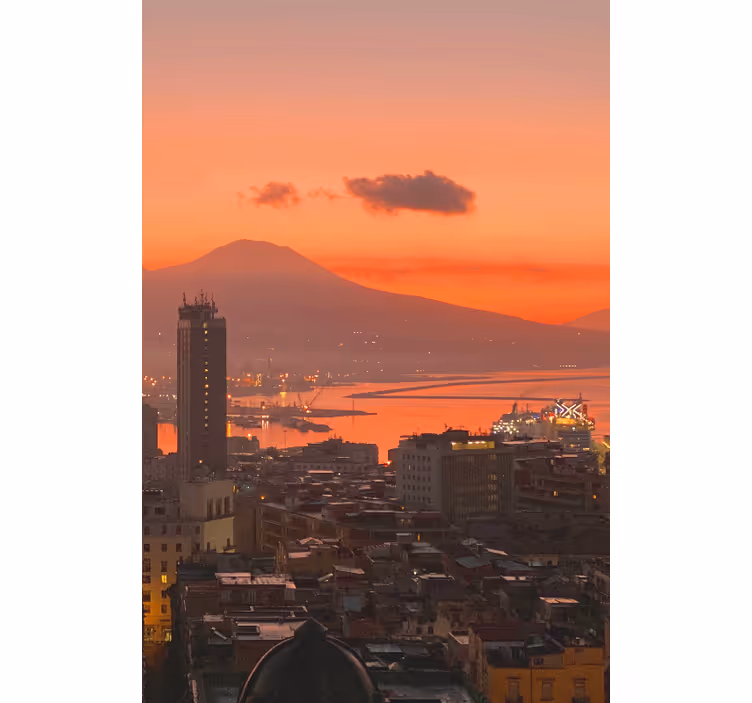 Rullegardin stue solnedgang i napoli - Tenstickers
