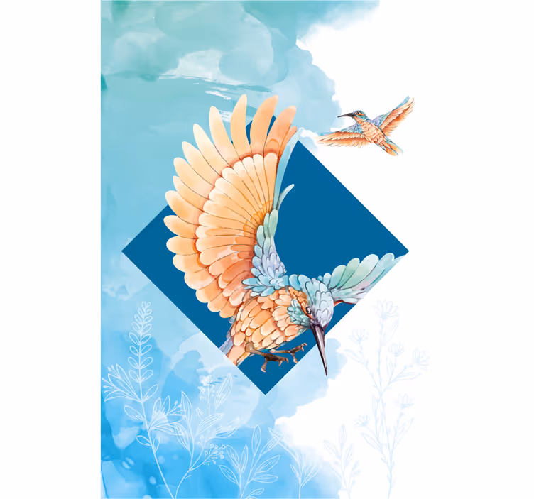 Rullegardin stue isfugl design - Tenstickers
