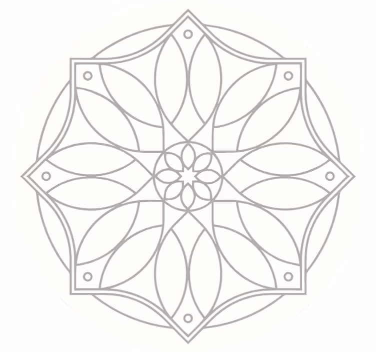 Hvit rullegardin med mandala design - Tenstickers