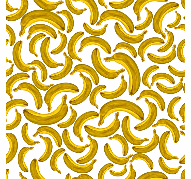 Rullegardin gul med bananmotiv - Tenstickers
