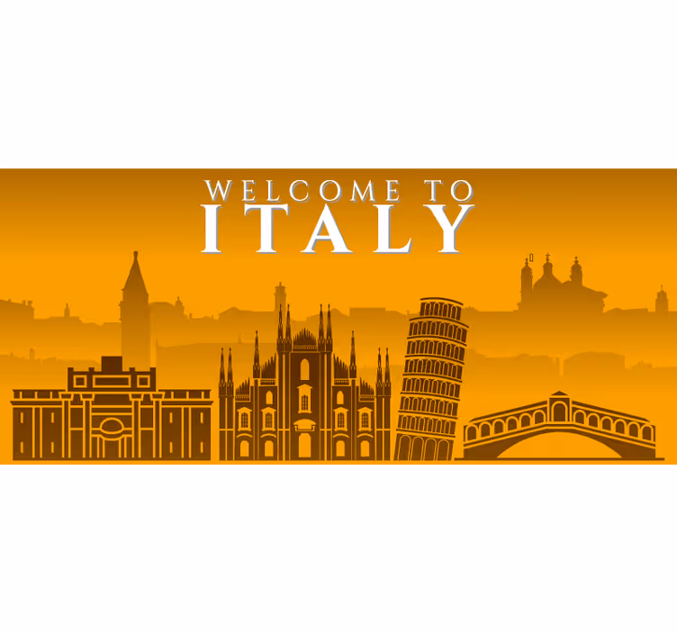 Rullegardin gul skyline italia - Tenstickers