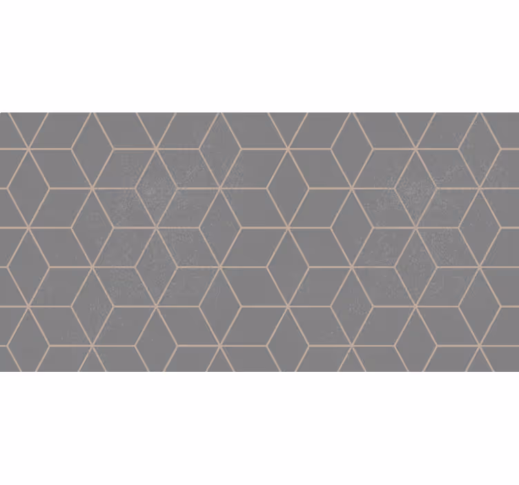 Rullegardin grå geometrisk grå heksagon mønster - Tenstickers
