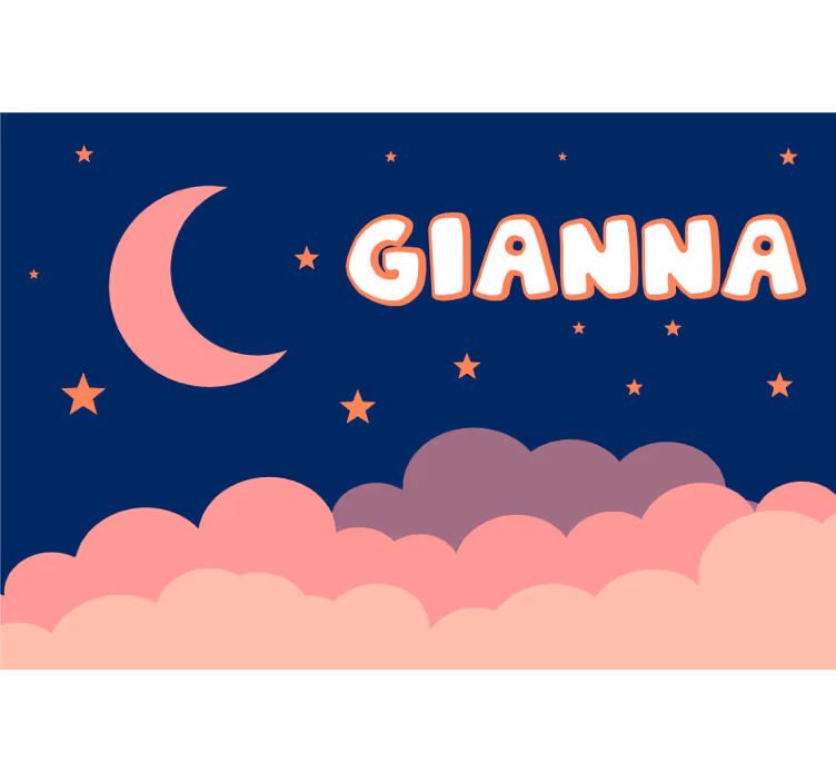 Rullegardin lilla måne og himmel tilpassbar - Tenstickers