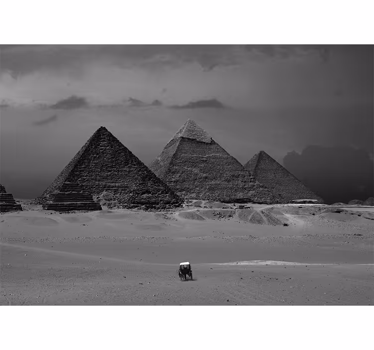 Rullegardin stue veggmaleri hall pyramider egypt - Tenstickers