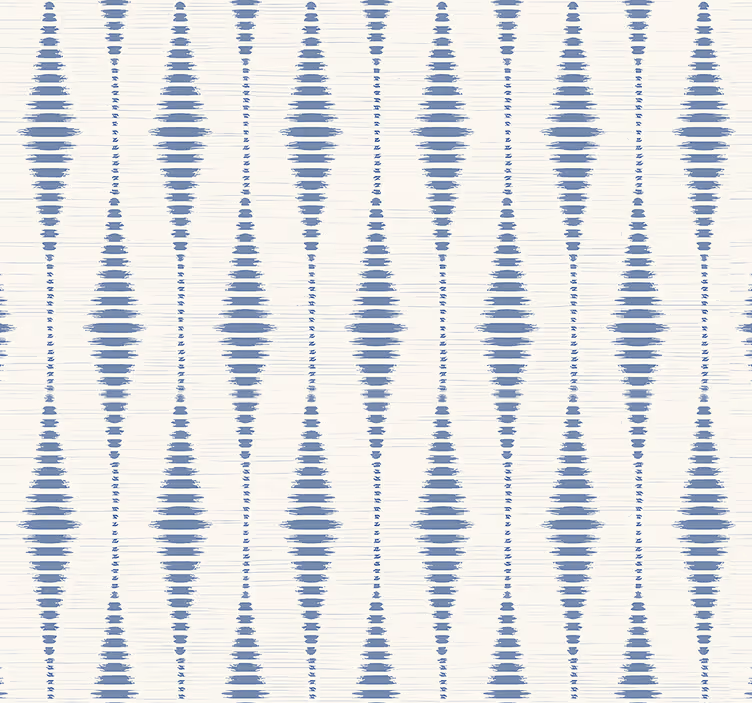 Rullegardin blå rabaul ikat blå og beige - Tenstickers