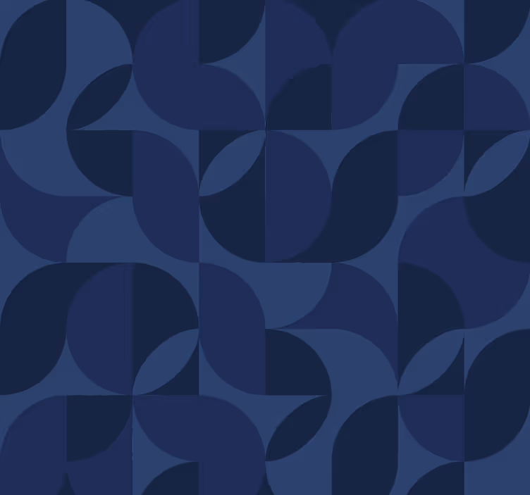 Rullegardin blå retro geometrisk - Tenstickers