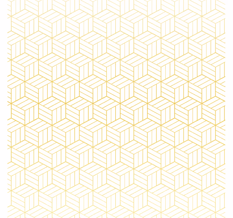 Rullegardin moderne geometriske kuber i gullfolie - Tenstickers
