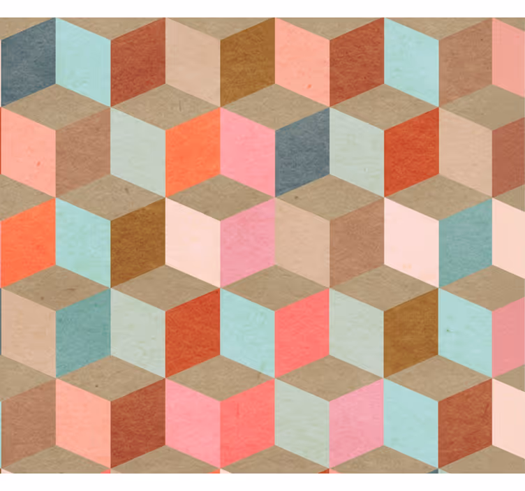 Rullegardin moderne pastell geometrisk kraftmønster - Tenstickers