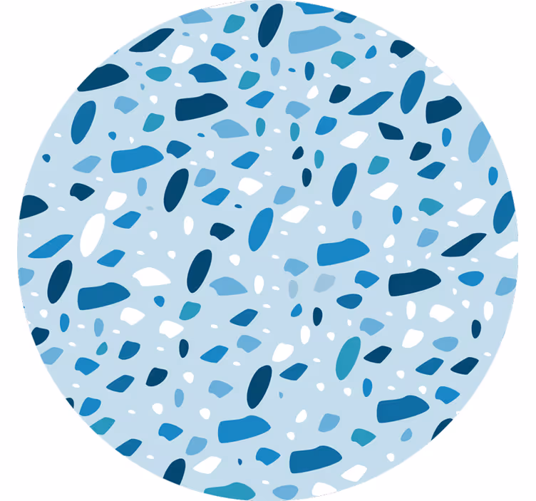 Rullegardin blå med terrazzo tekstur - Tenstickers