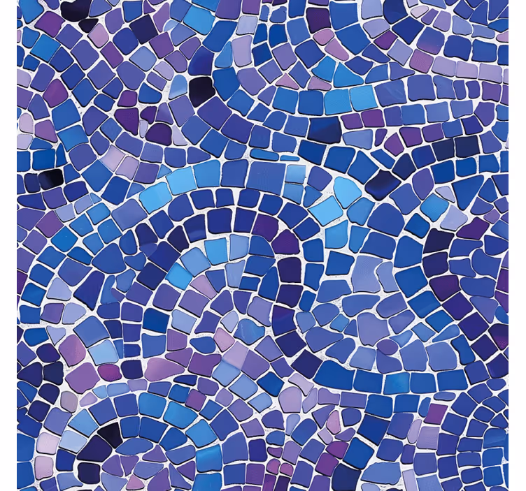 Rullegardin blå mosaikkmønster - Tenstickers