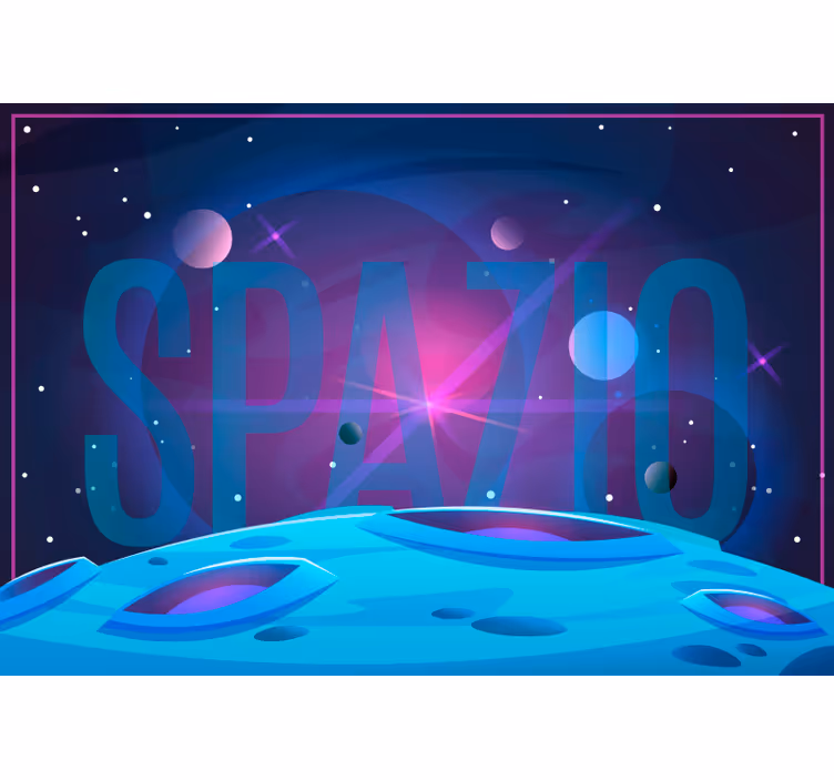 Rullegardin blå univers og rom - Tenstickers