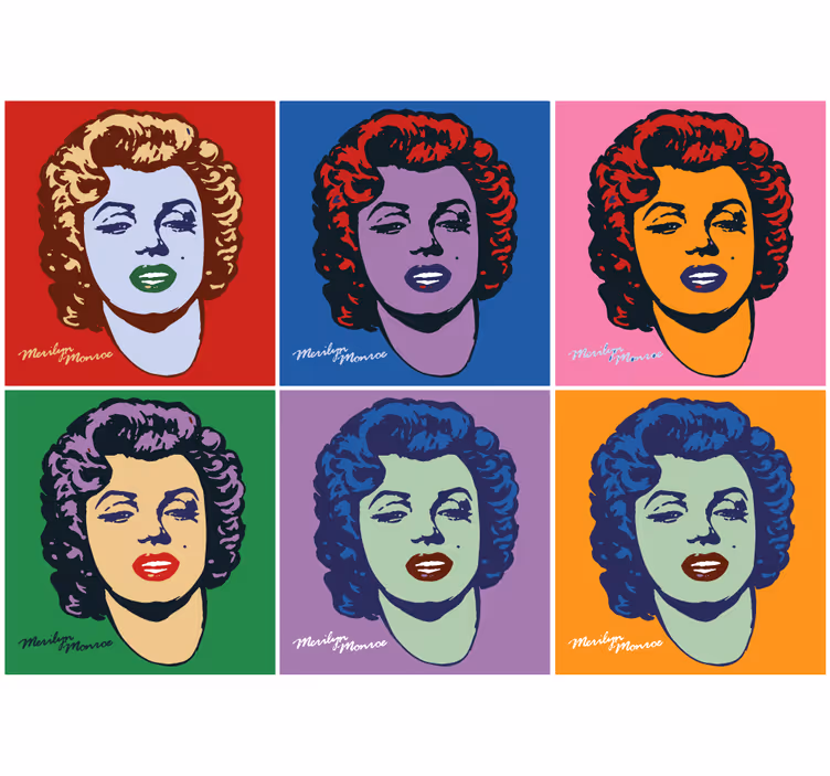 Rullegardin stue pop art marilyn monroe - Tenstickers
