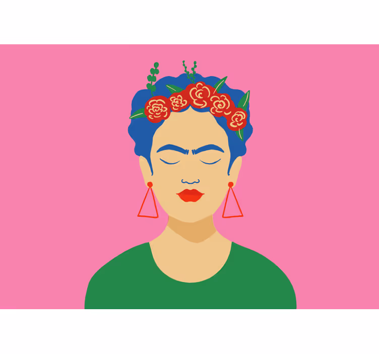 Rullegardin stue frida kahlo popkunstdesign - Tenstickers